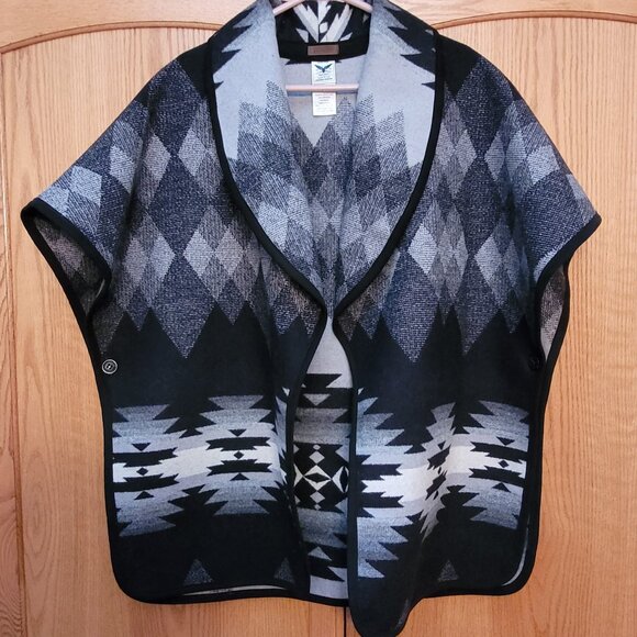 Pendleton Wool Aztec Poncho Cape - Picture 1 of 5